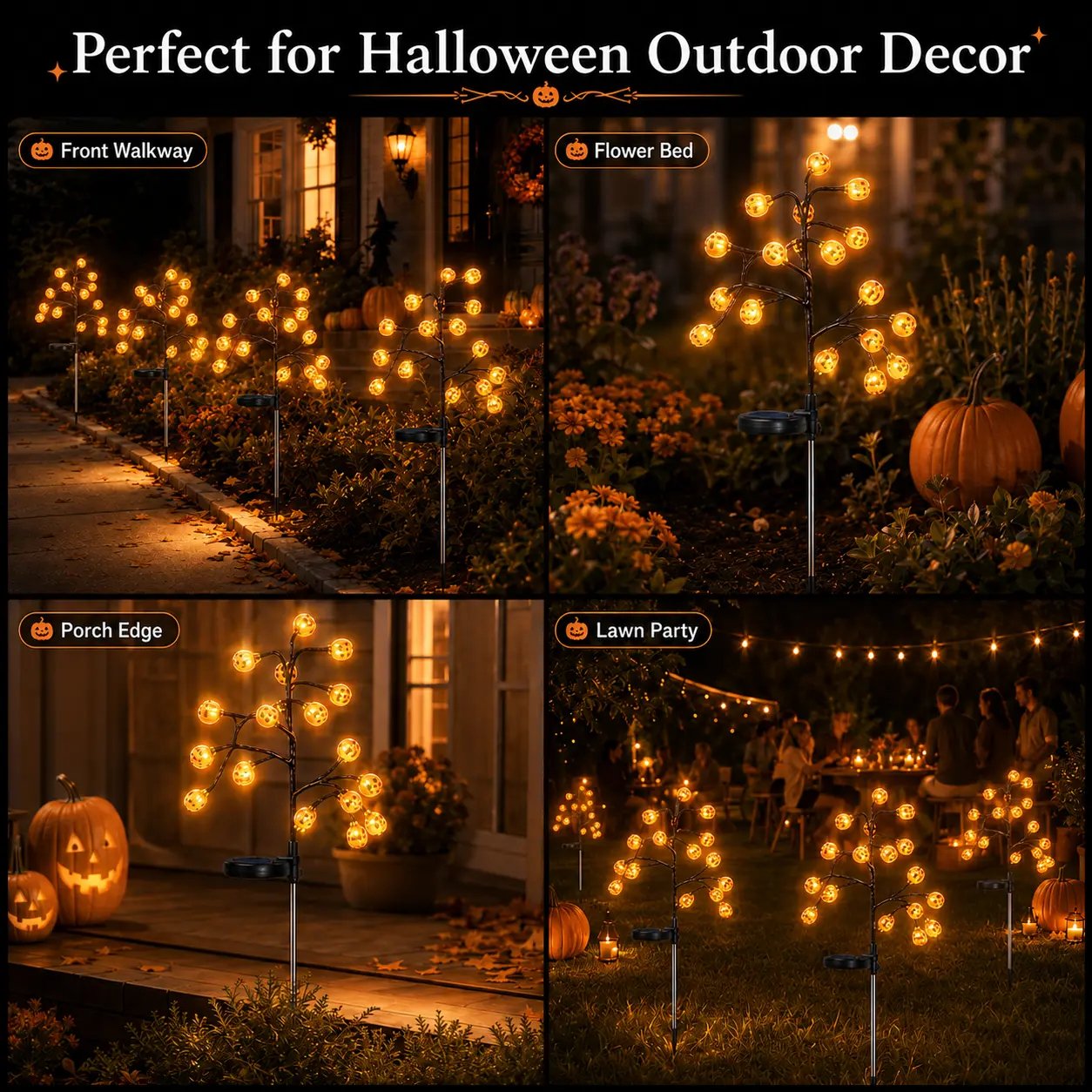 🔥Pumpkin Solar Branch Lights -🎃Halloween Garden Stakes