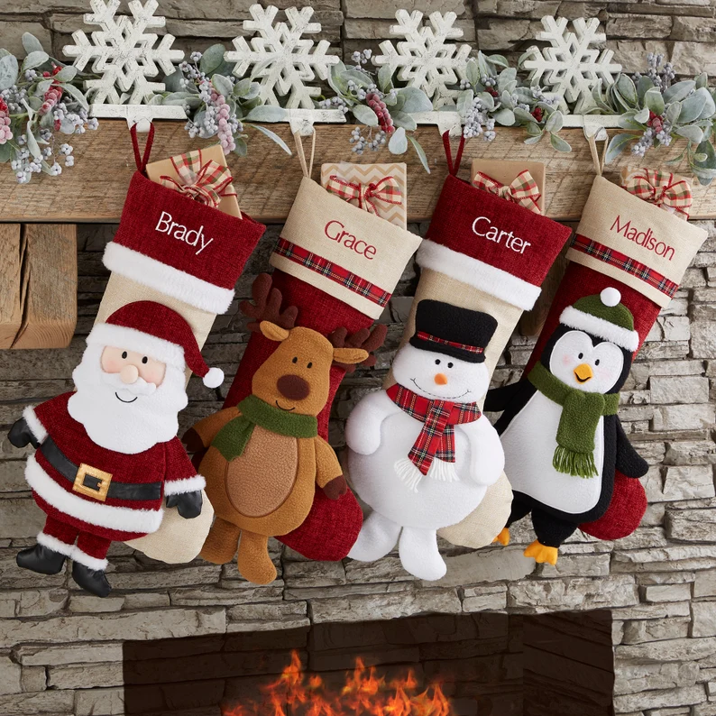 Cheerful Holiday Personalized Christmas Stocking