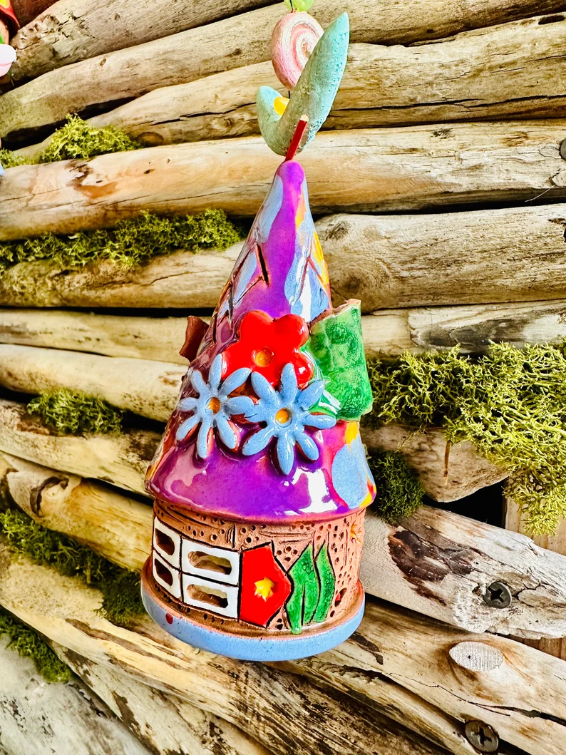 Handmade Ceramic Home Hanging Bell | Ceramic Art | Hand Painted Art