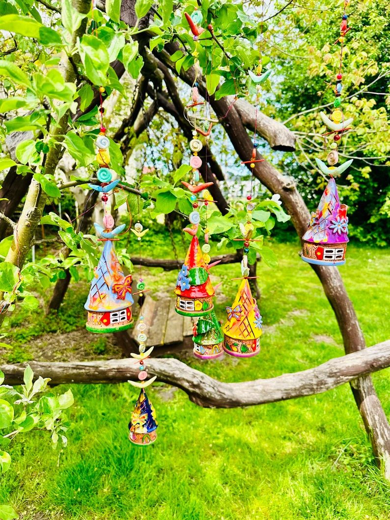 Handmade Ceramic Home Hanging Bell | Ceramic Art | Hand Painted Art
