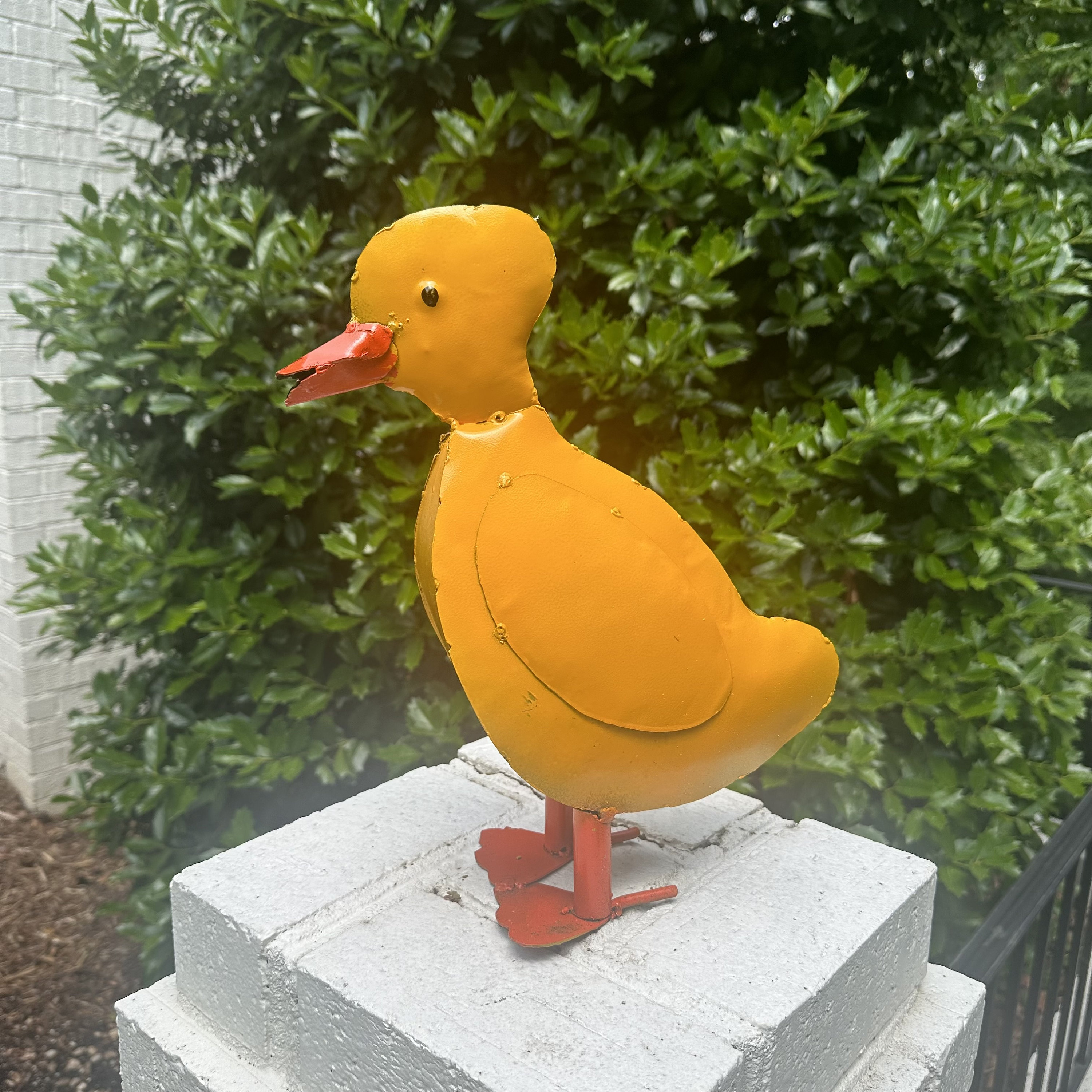 Handmade duck metal garden yard art