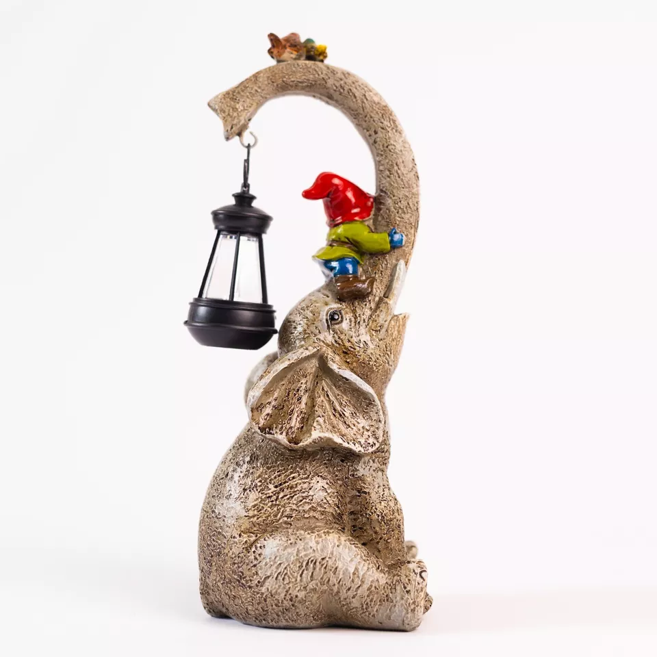 Solar Elephant Statue Light
