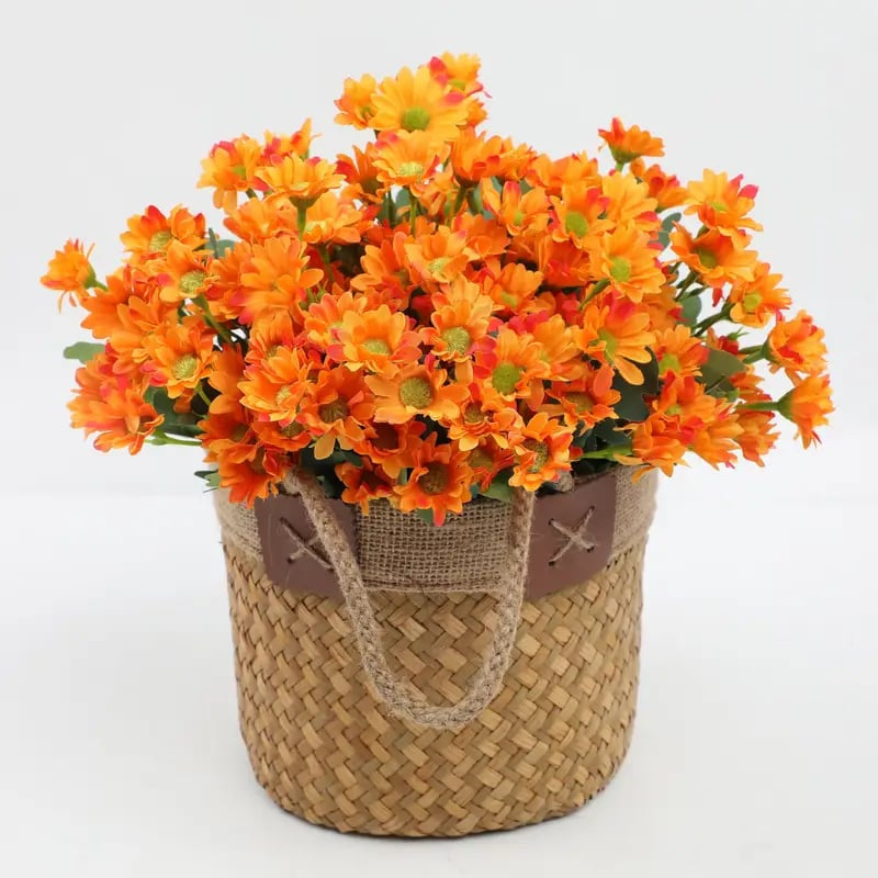 Last Day 70% OFF🌼- Artificial Outdoor Sunset Mums Flowers - UV resistant, Waterproof, Windproof