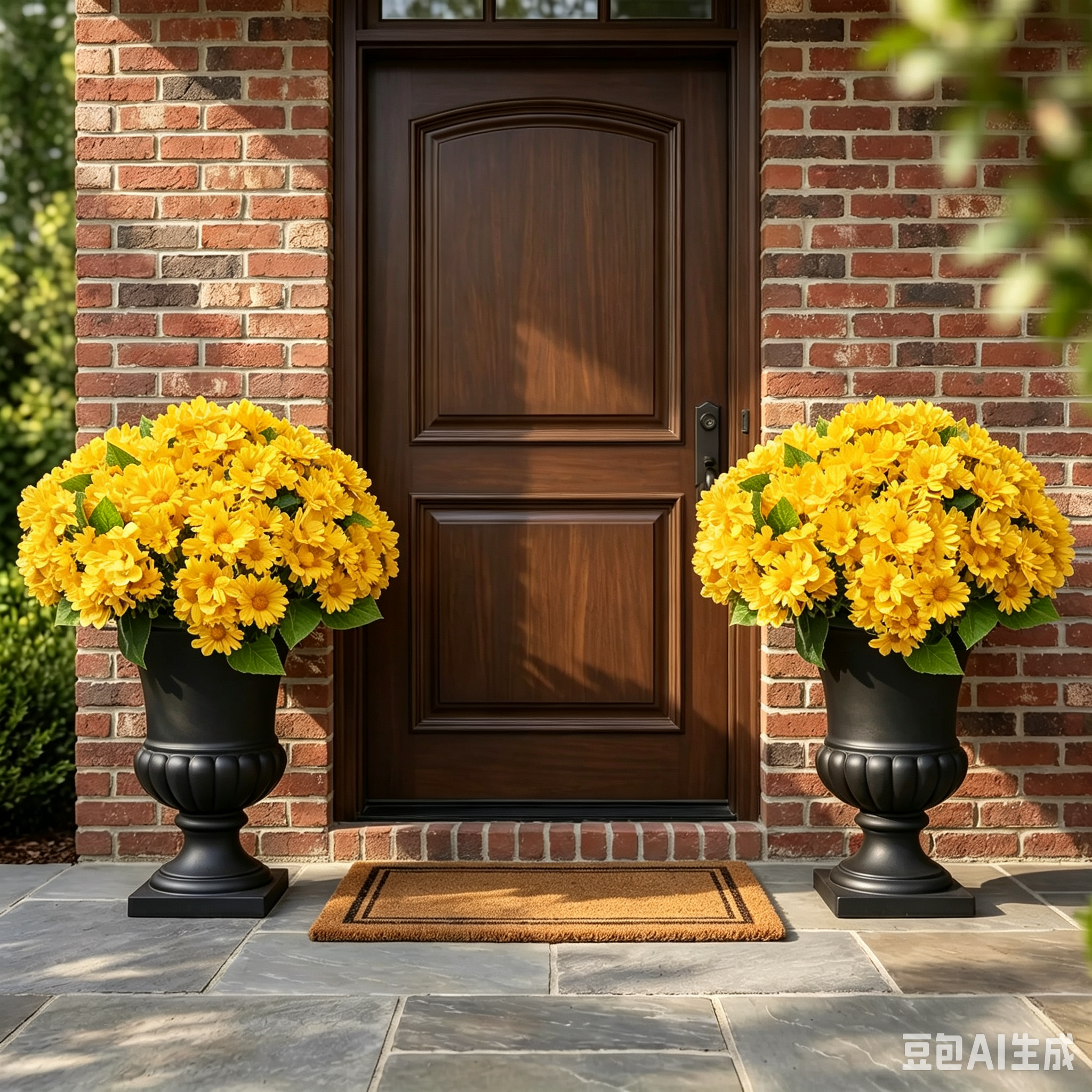 Last Day 70% OFF🌼- Artificial Outdoor Sunset Mums Flowers - UV resistant, Waterproof, Windproof