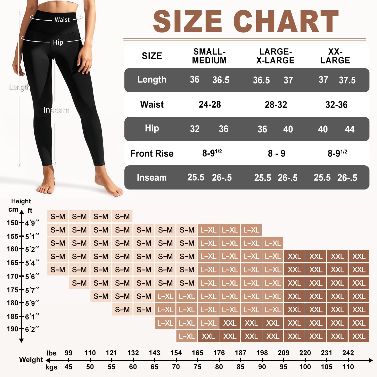 High Waisted Leggings for Women, Buttery Soft Full Length Yoga Pants, Workout Athletic Daily Wear