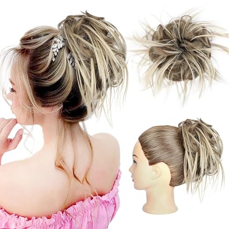 Messy Bun Hair Piece, Natural Curly Scrunchie Extensions