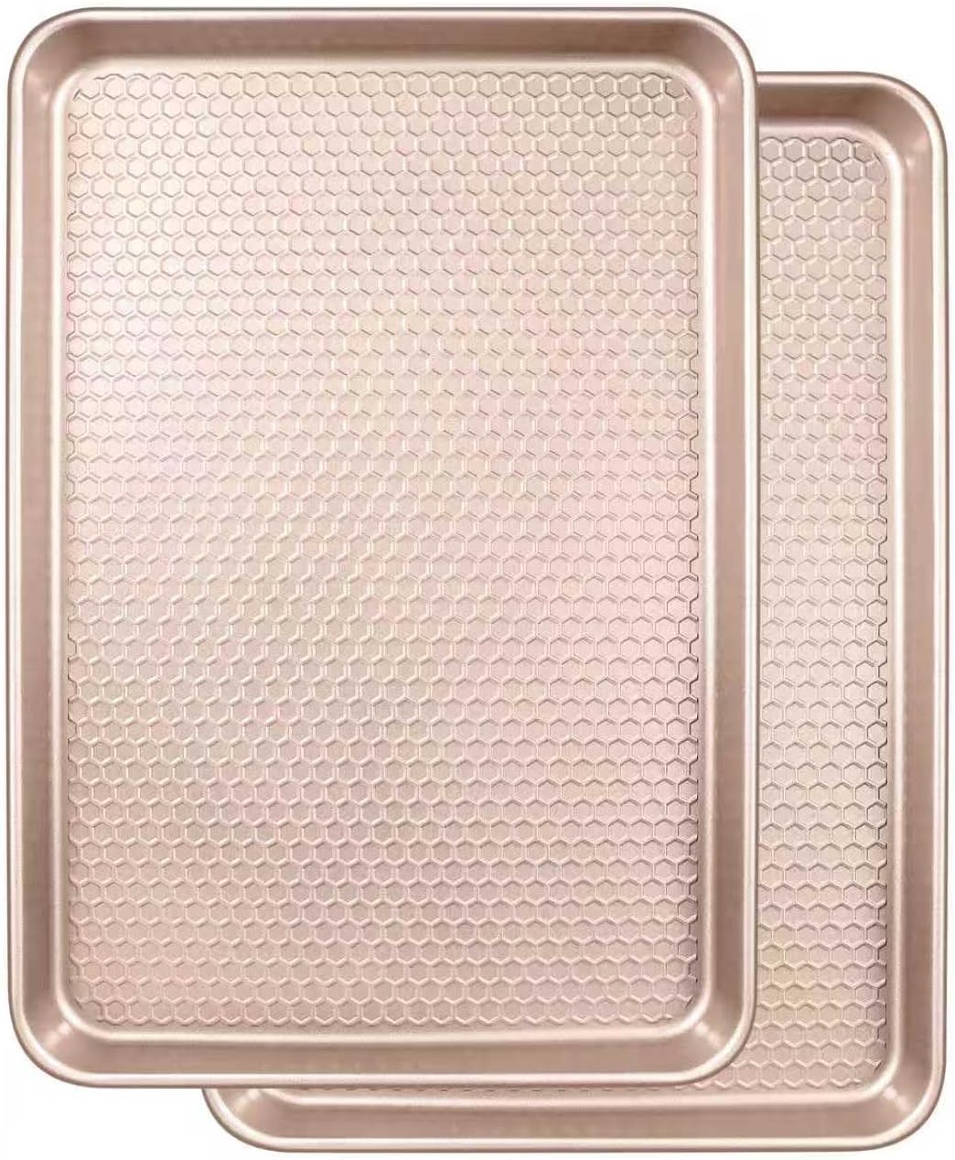 2 Pack Nonstick Carbon Steel Baking Pans, 15x10 Inch Heavy Duty Cookie Sheets, Easy Clean