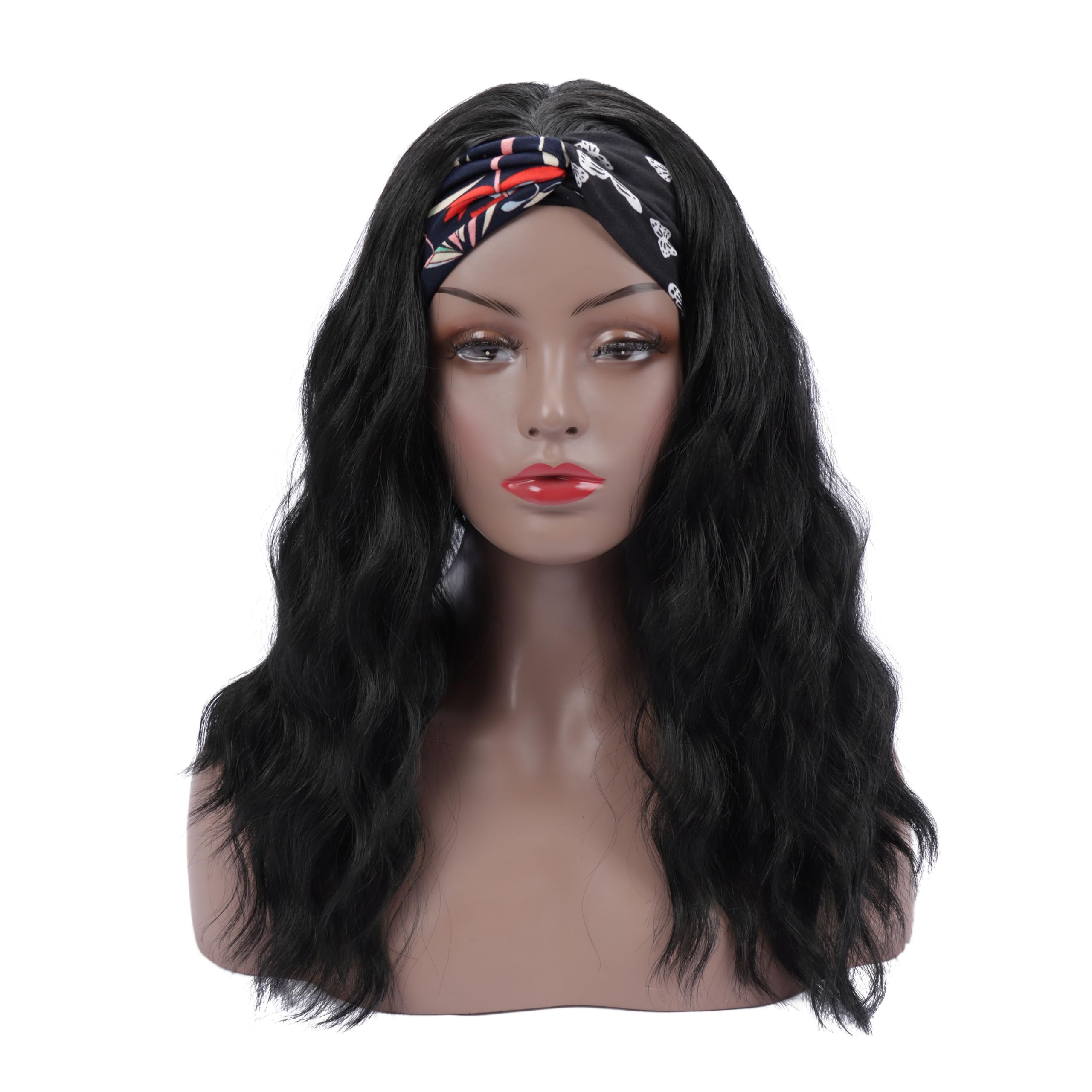 26 Inch Ombre Blonde Body Wave Headband Wig, Glueless Long Wavy Wig