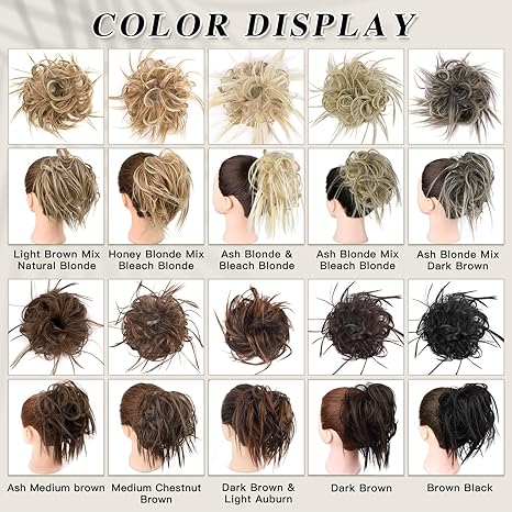 Messy Bun Hair Piece, Natural Curly Scrunchie Extensions