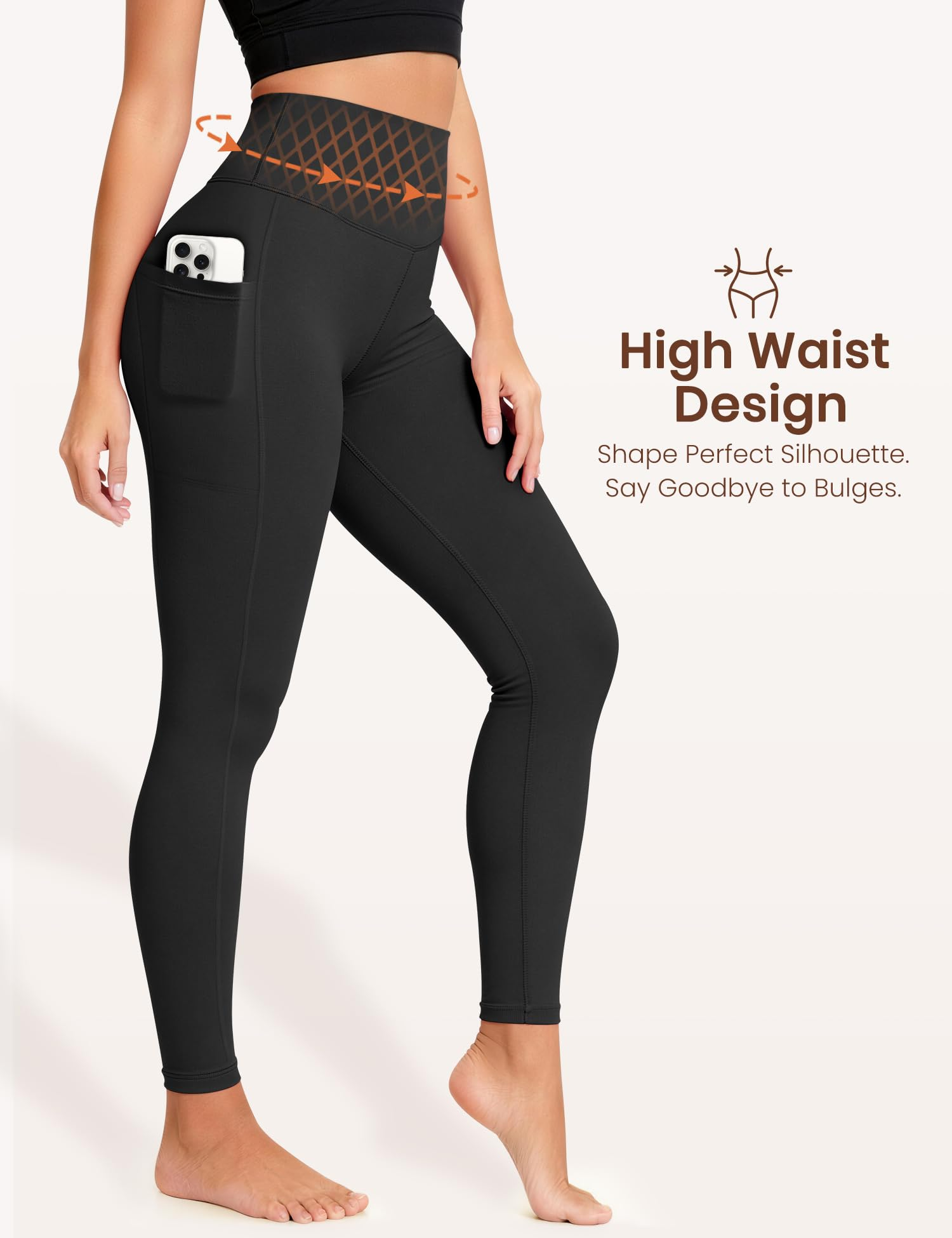 High Waisted Leggings for Women, Buttery Soft Full Length Yoga Pants, Workout Athletic Daily Wear