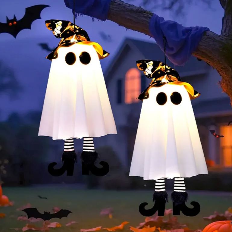 Halloween Pumpkin Ghost Witch Hanging String Lights