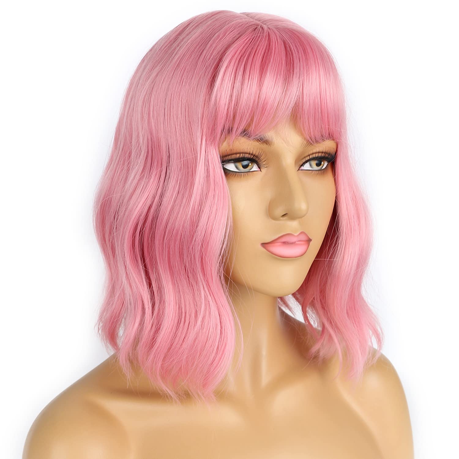Cosplay Wig - Natural Medium Length Heat Resistant Fiber for Halloween, Parties & Daily Wear (Multiple Colors)