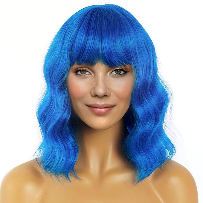Cosplay Wig - Natural Medium Length Heat Resistant Fiber for Halloween, Parties & Daily Wear (Multiple Colors)