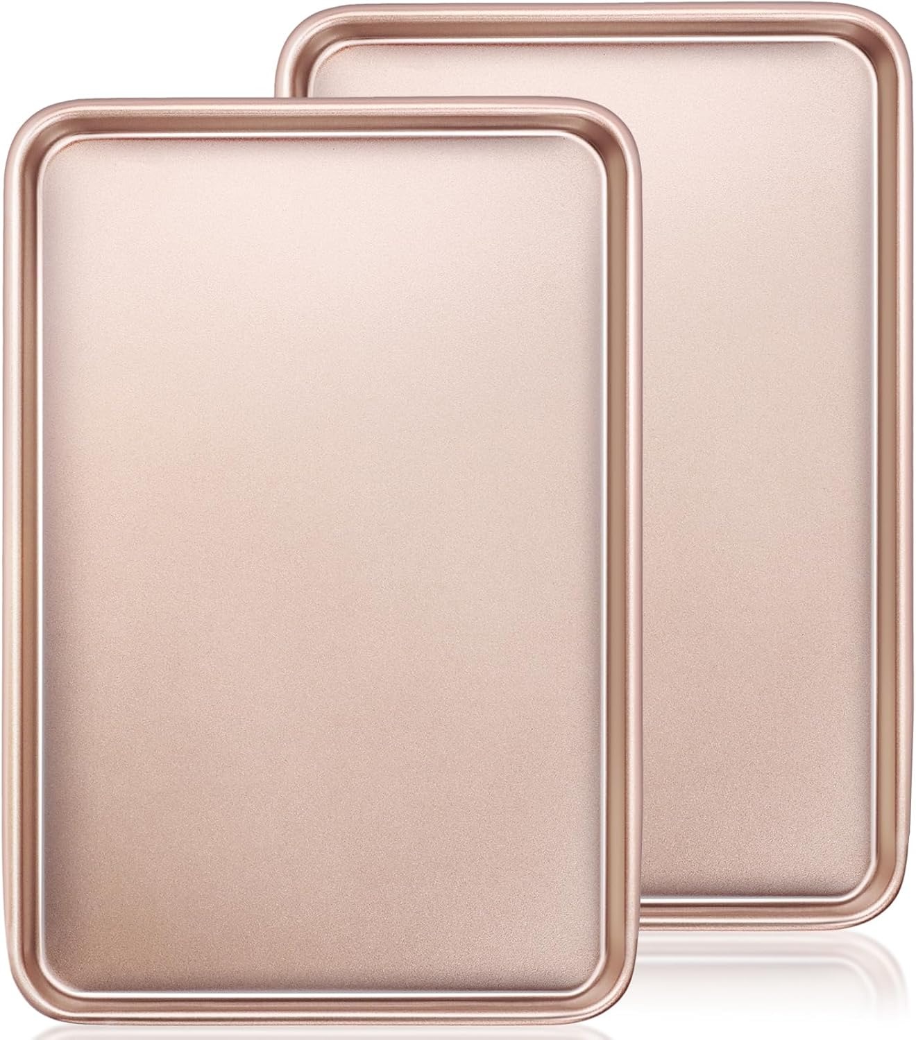 2 Pack Nonstick Carbon Steel Baking Pans, 15x10 Inch Heavy Duty Cookie Sheets, Easy Clean