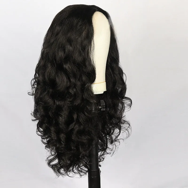 Long Curly Wig with Bangs - Heat Resistant Synthetic Hair for Cosplay, Halloween & Daily Wear (Ombre & Highlight Options)