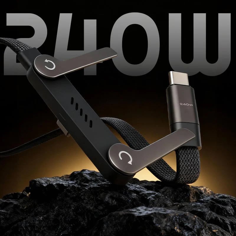 240w super fast charging-Invisible Holder Charger Cable with Stand