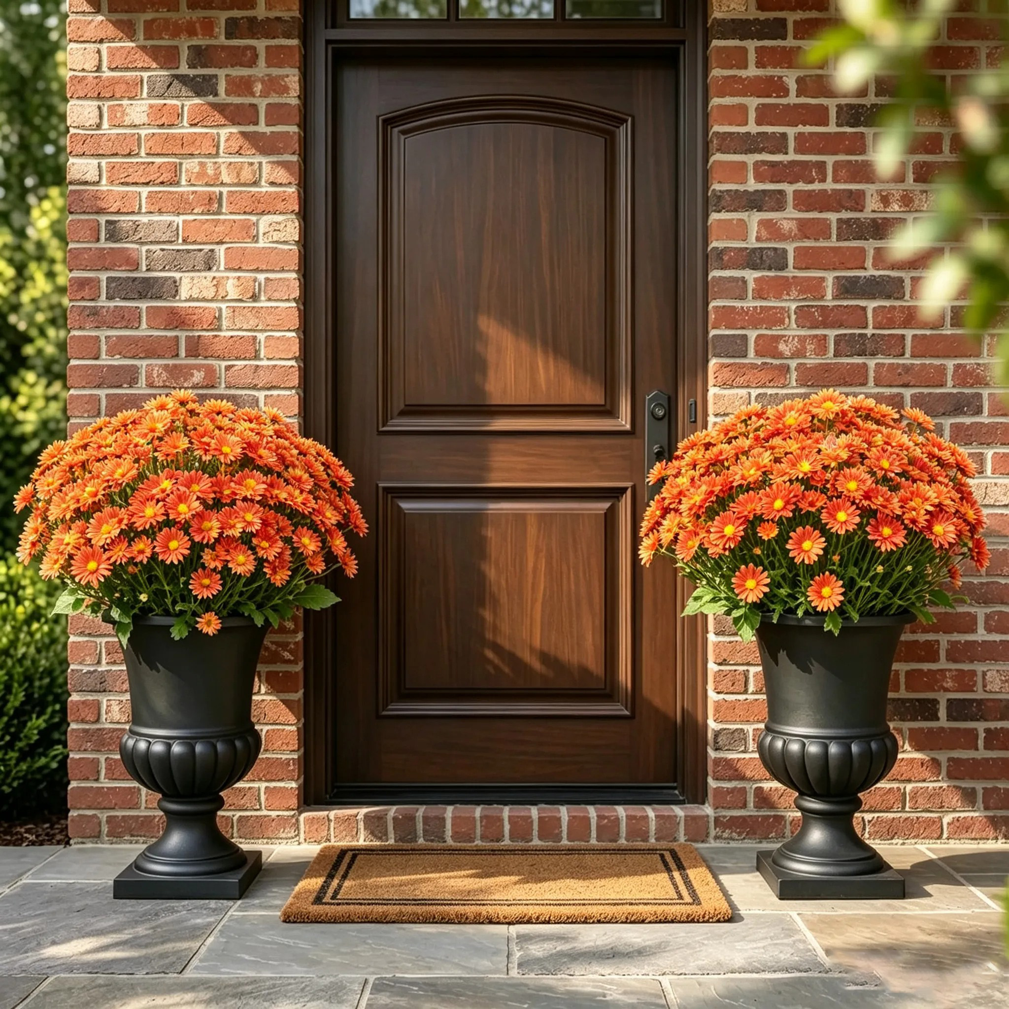 Last Day 70% OFF🌼- Artificial Outdoor Sunset Mums Flowers - UV resistant, Waterproof, Windproof