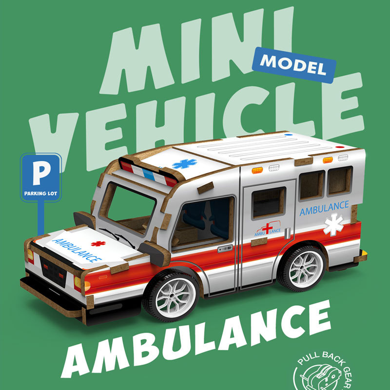 Wooden mini vehicle