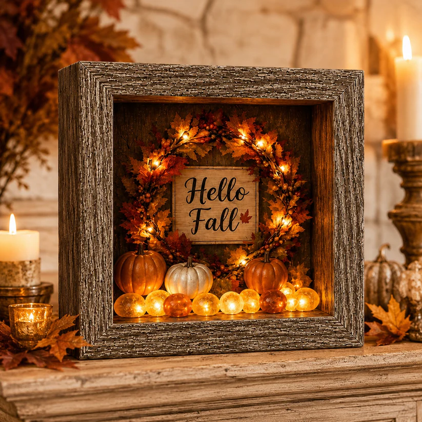 DIY Lighted Halloween Shadow Box Kit
