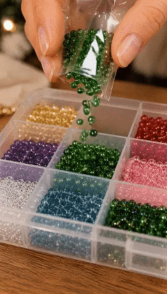 DIY beaded Christmas tree kit