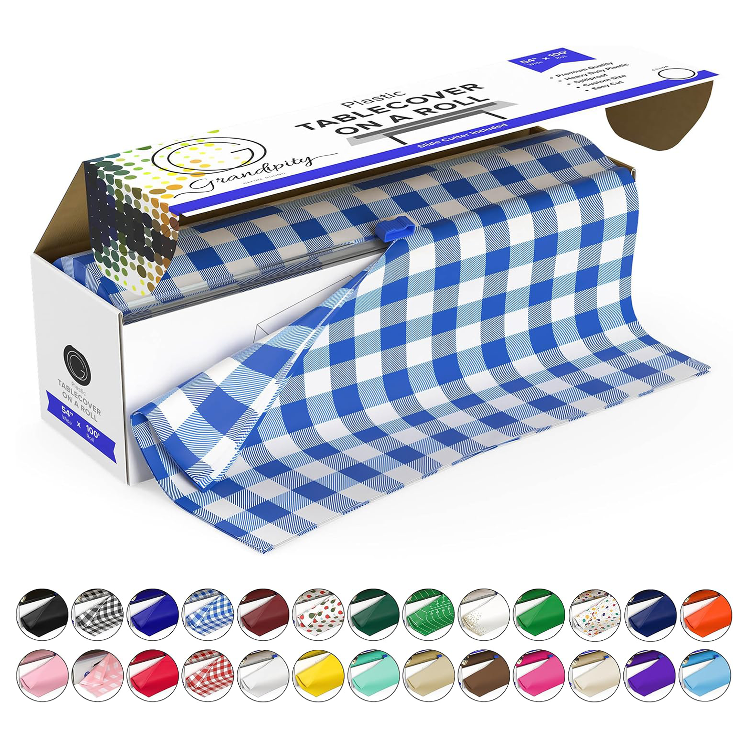 Plastic Tablecloth Roll with Cutter Box