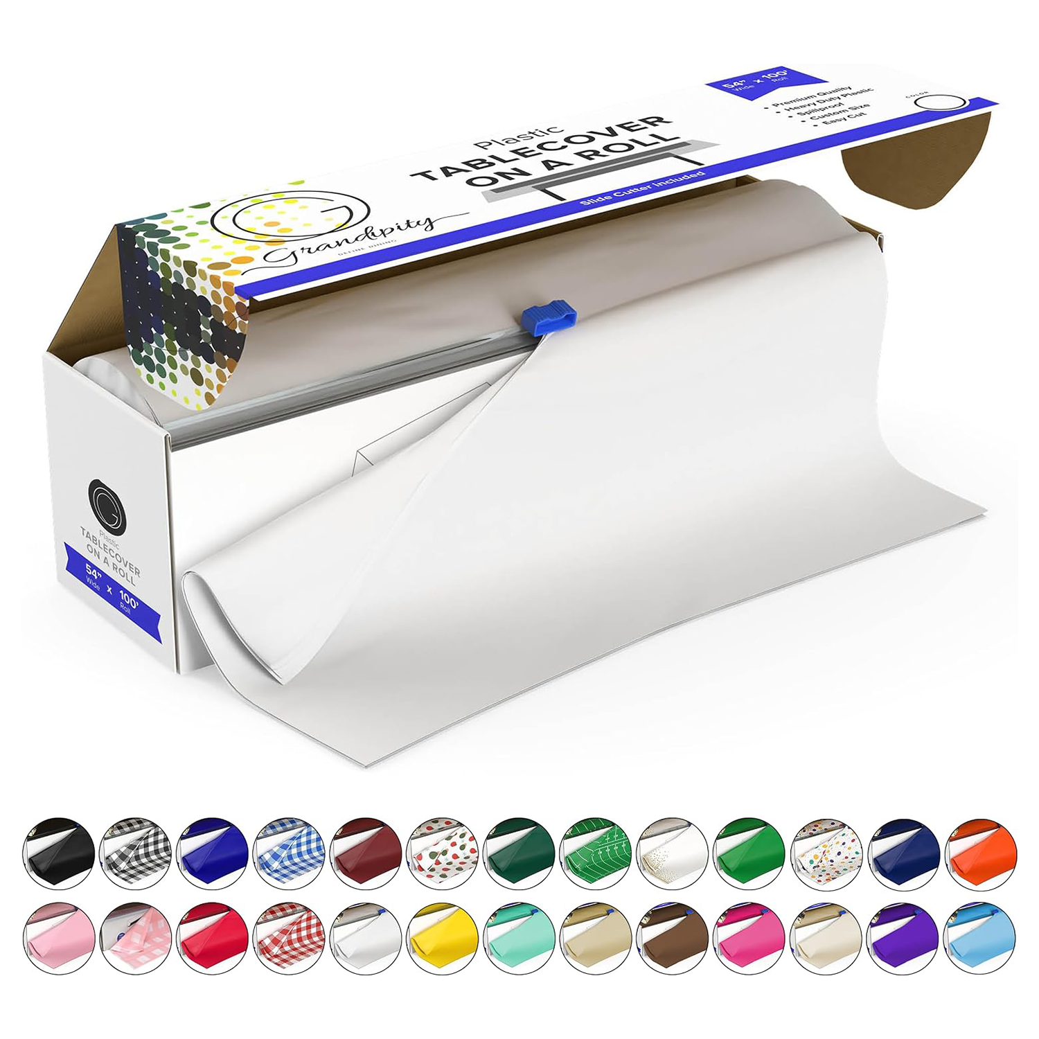 Plastic Tablecloth Roll with Cutter Box