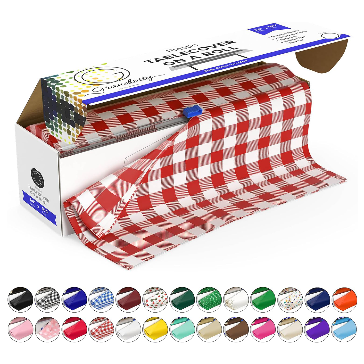 Plastic Tablecloth Roll with Cutter Box
