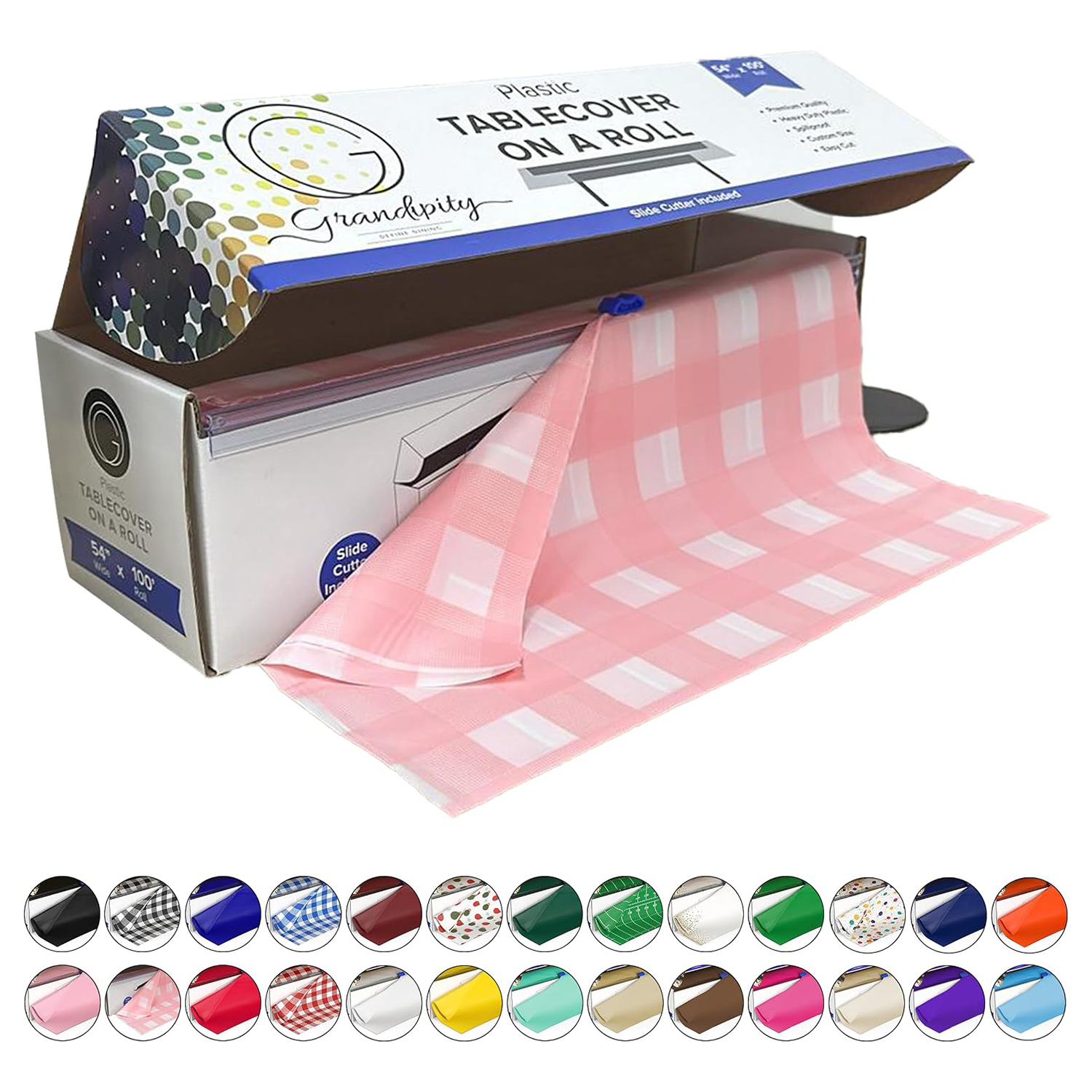 Plastic Tablecloth Roll with Cutter Box