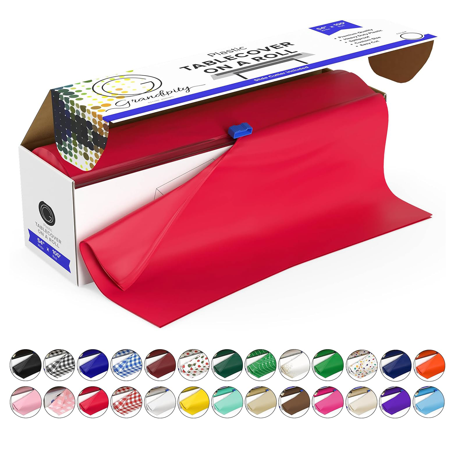 Plastic Tablecloth Roll with Cutter Box