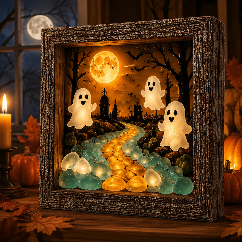 DIY Lighted Halloween Shadow Box Kit
