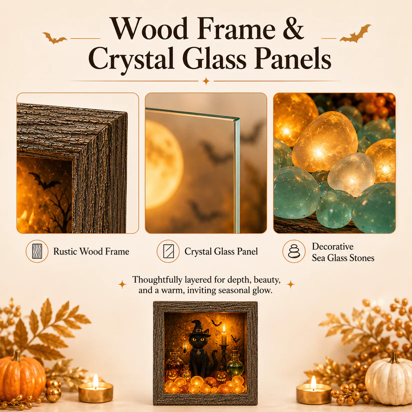 DIY Lighted Halloween Shadow Box Kit