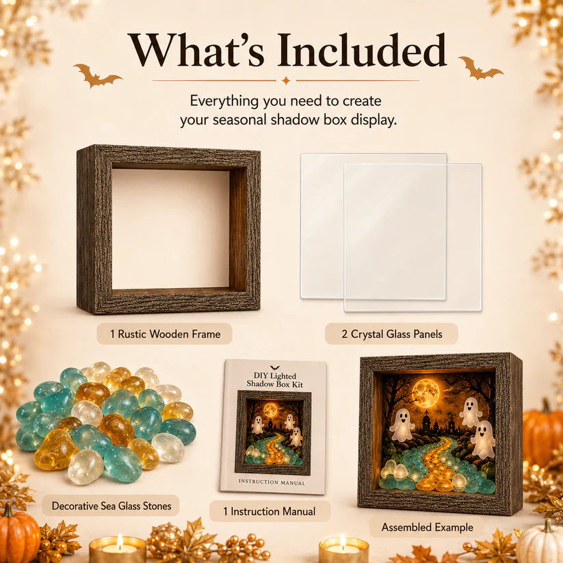 DIY Lighted Halloween Shadow Box Kit