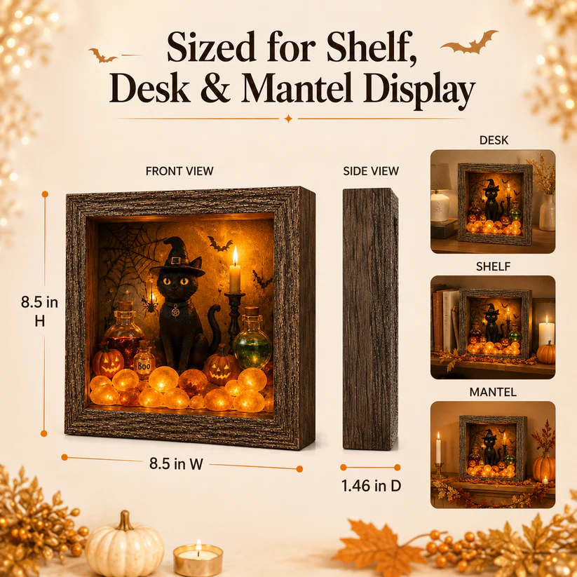 DIY Lighted Halloween Shadow Box Kit