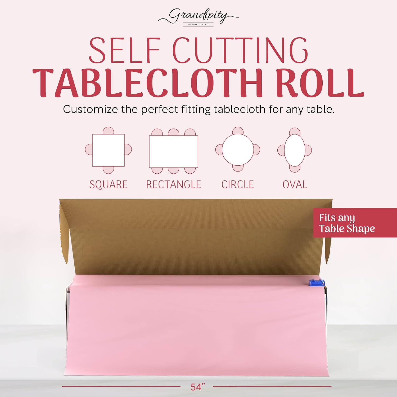 Plastic Tablecloth Roll with Cutter Box