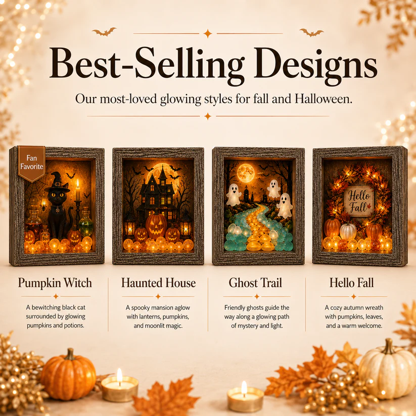 DIY Lighted Halloween Shadow Box Kit