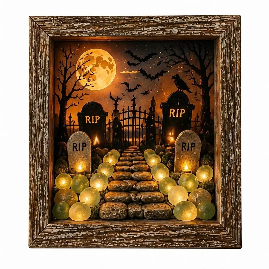 DIY Lighted Halloween Shadow Box Kit