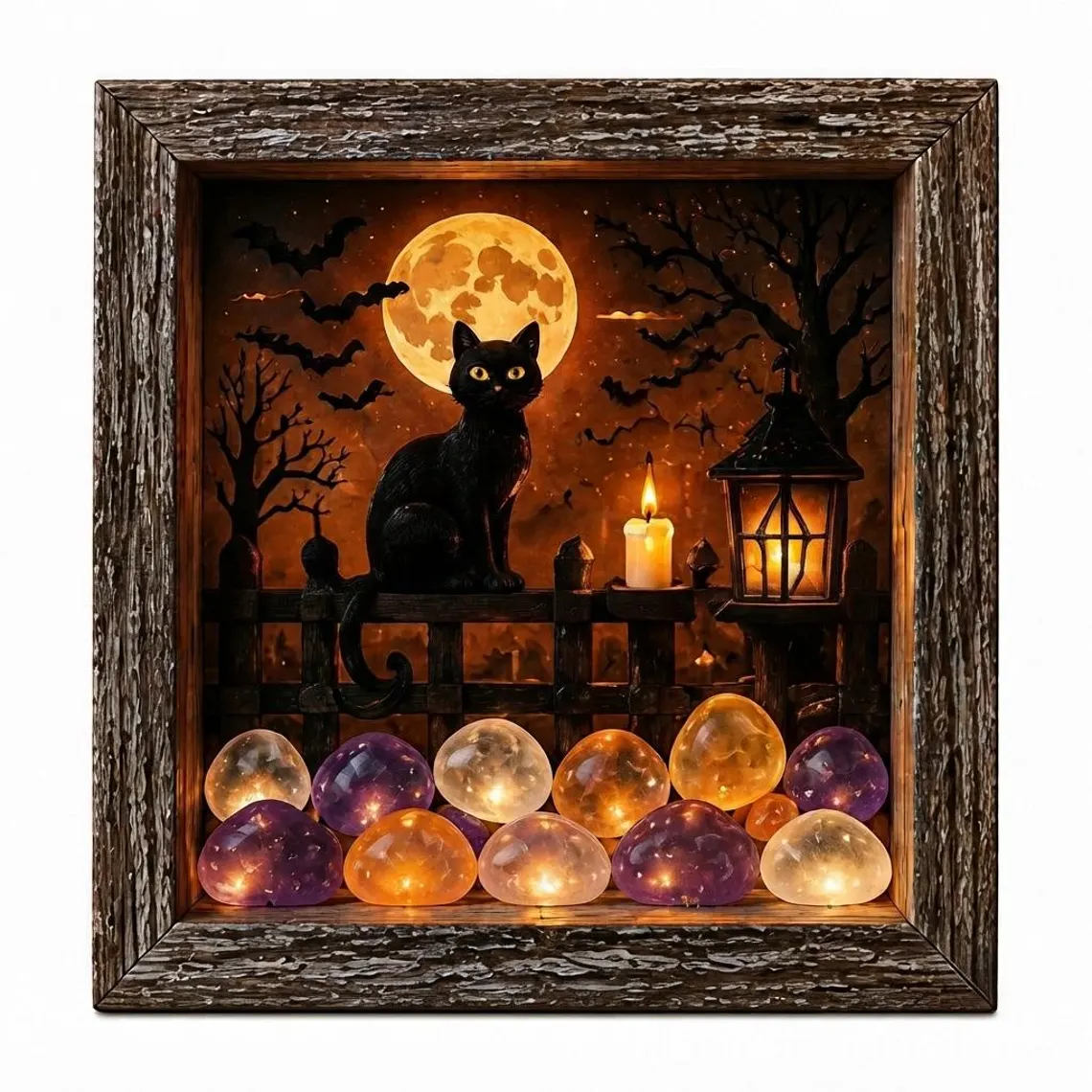 DIY Lighted Halloween Shadow Box Kit
