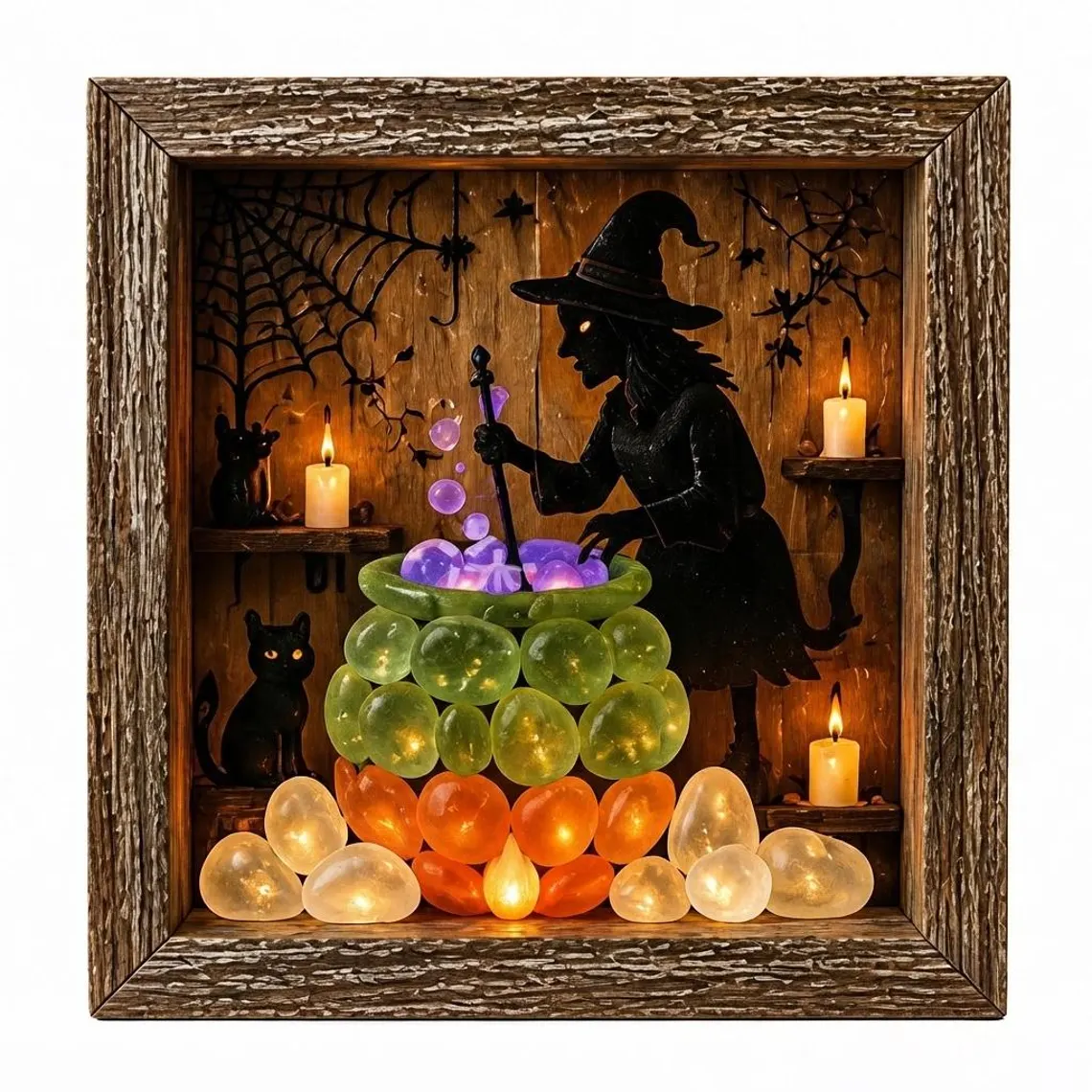DIY Lighted Halloween Shadow Box Kit