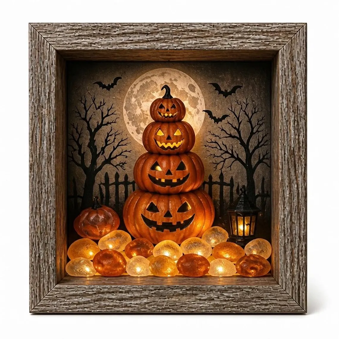 DIY Lighted Halloween Shadow Box Kit