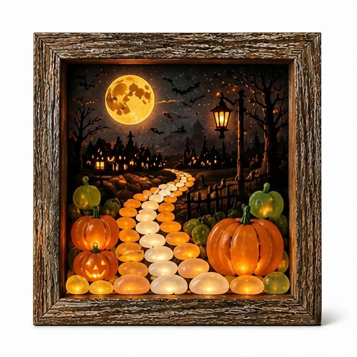 DIY Lighted Halloween Shadow Box Kit