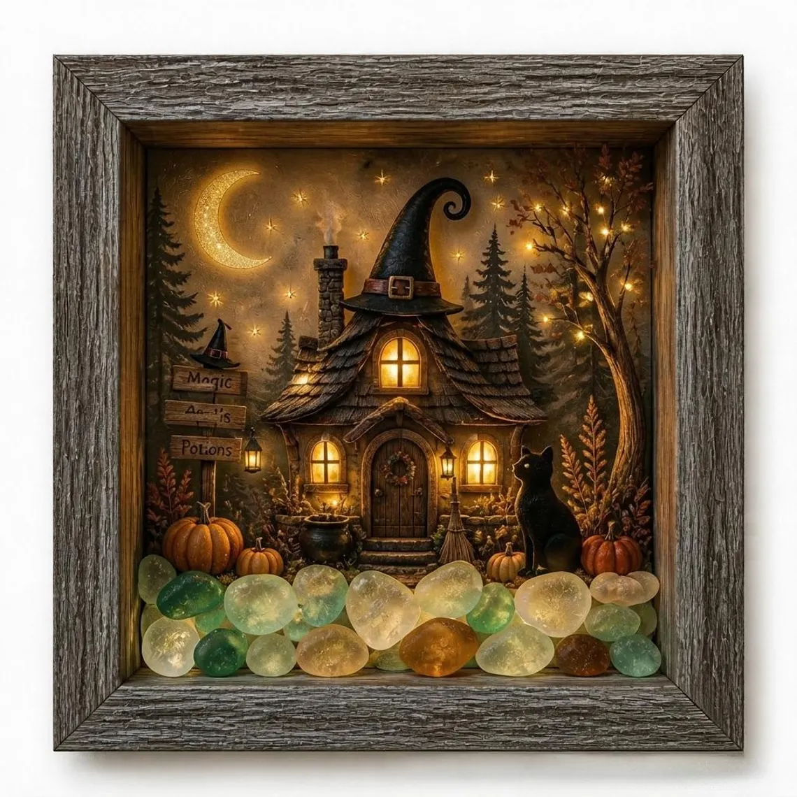DIY Lighted Halloween Shadow Box Kit