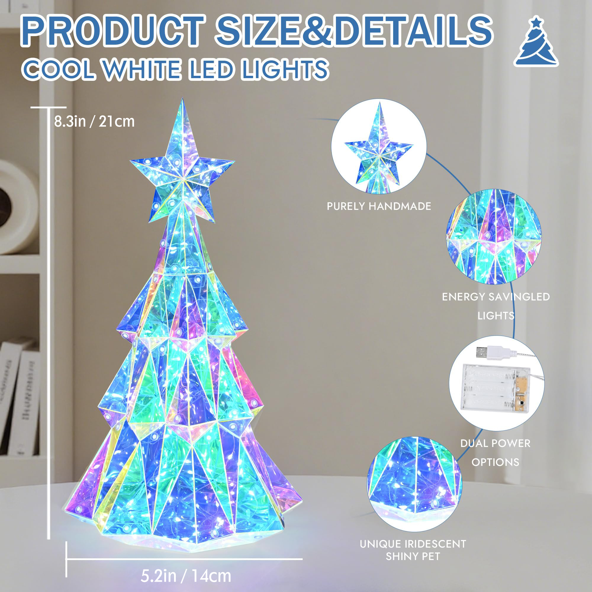 Holographic color-changing Christmas tree