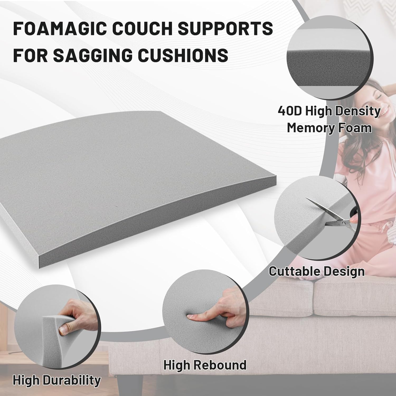 🔥Last Day 40% OFF - 🛋️Couch Cushion Support For Sagging Seat