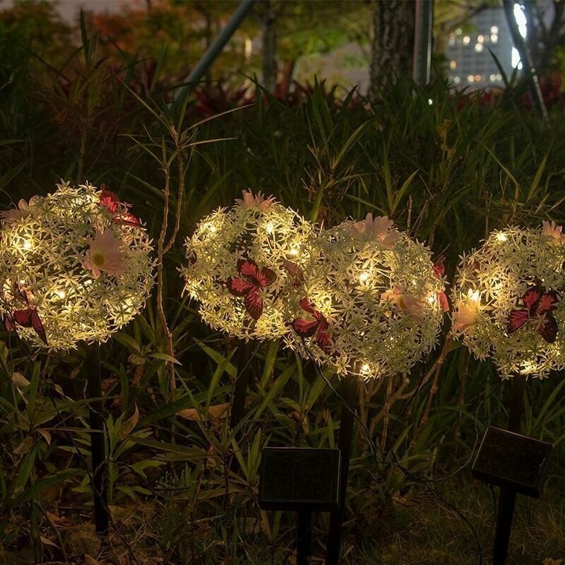 Solar Butterfly Light Garden Light With Sunflower Flashing(SET OF TWO)
