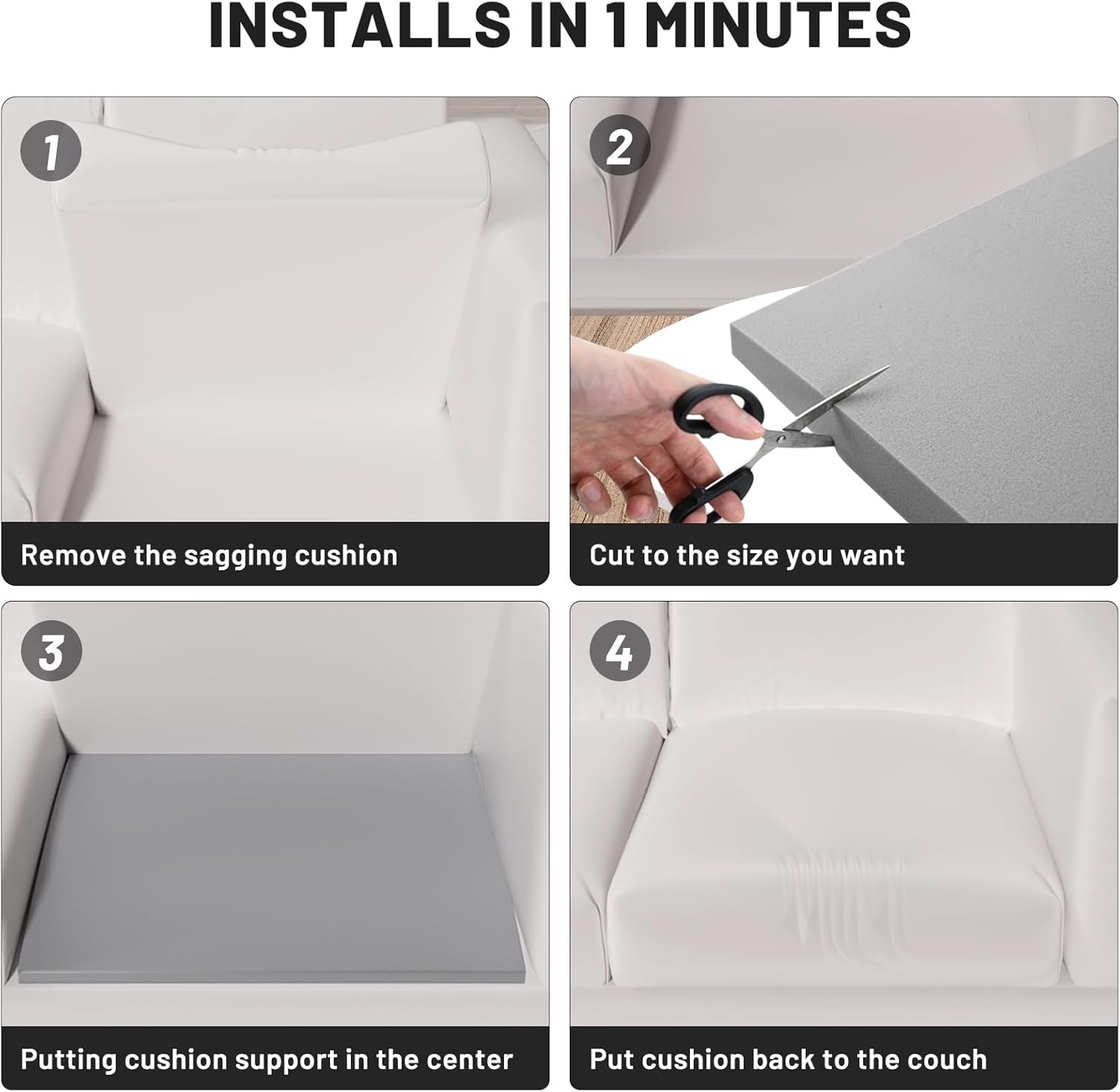 🔥Last Day 40% OFF - 🛋️Couch Cushion Support For Sagging Seat