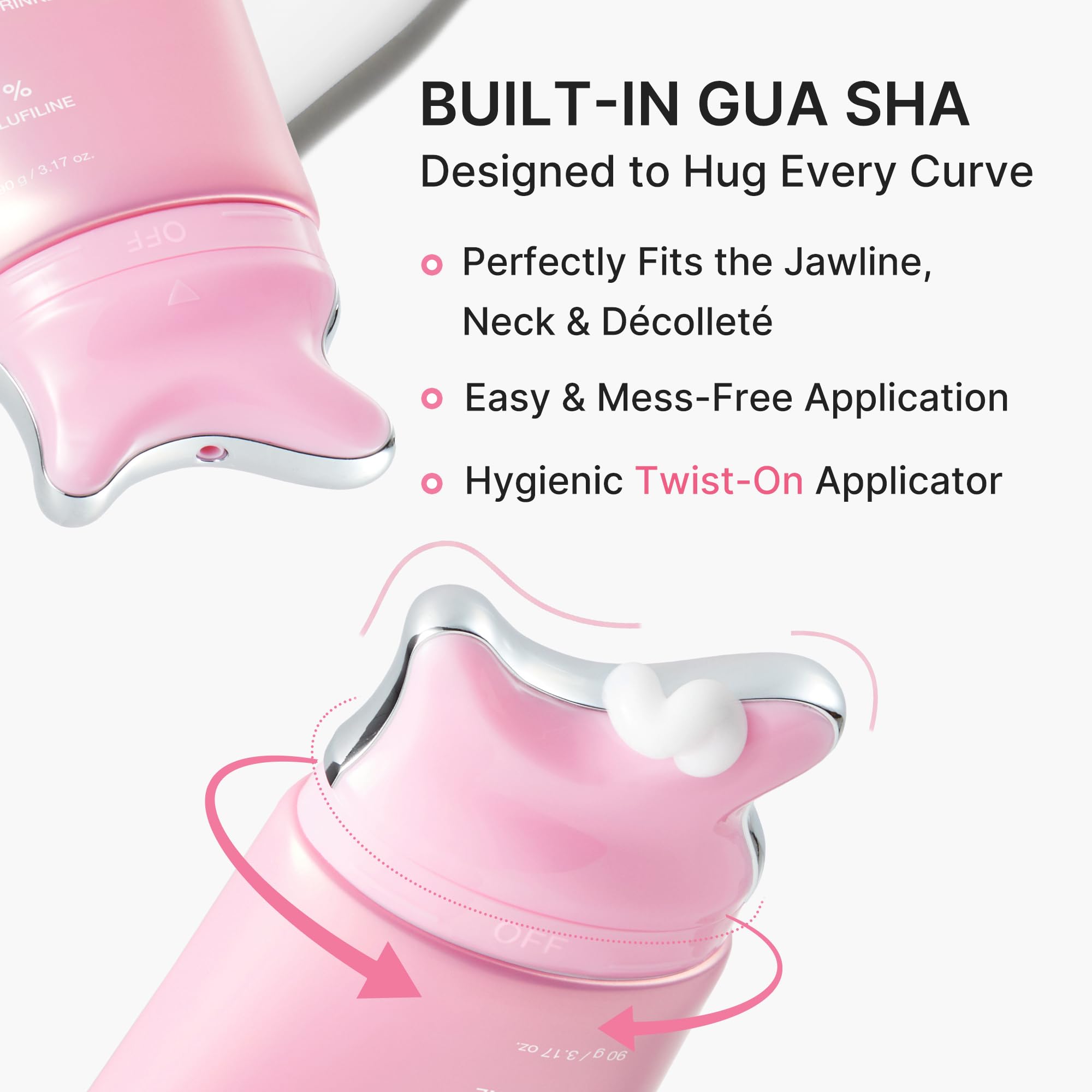 medicube PDRN Collagen Gua Sha Neck Wrinkle Cream - Firming, Contour Care | Built-In Gua Sha Massager with Volufiline 5% - For the Look of Fine Lines, Jawline, Neck, Décolleté, Korean Skincare, 3.17 oz