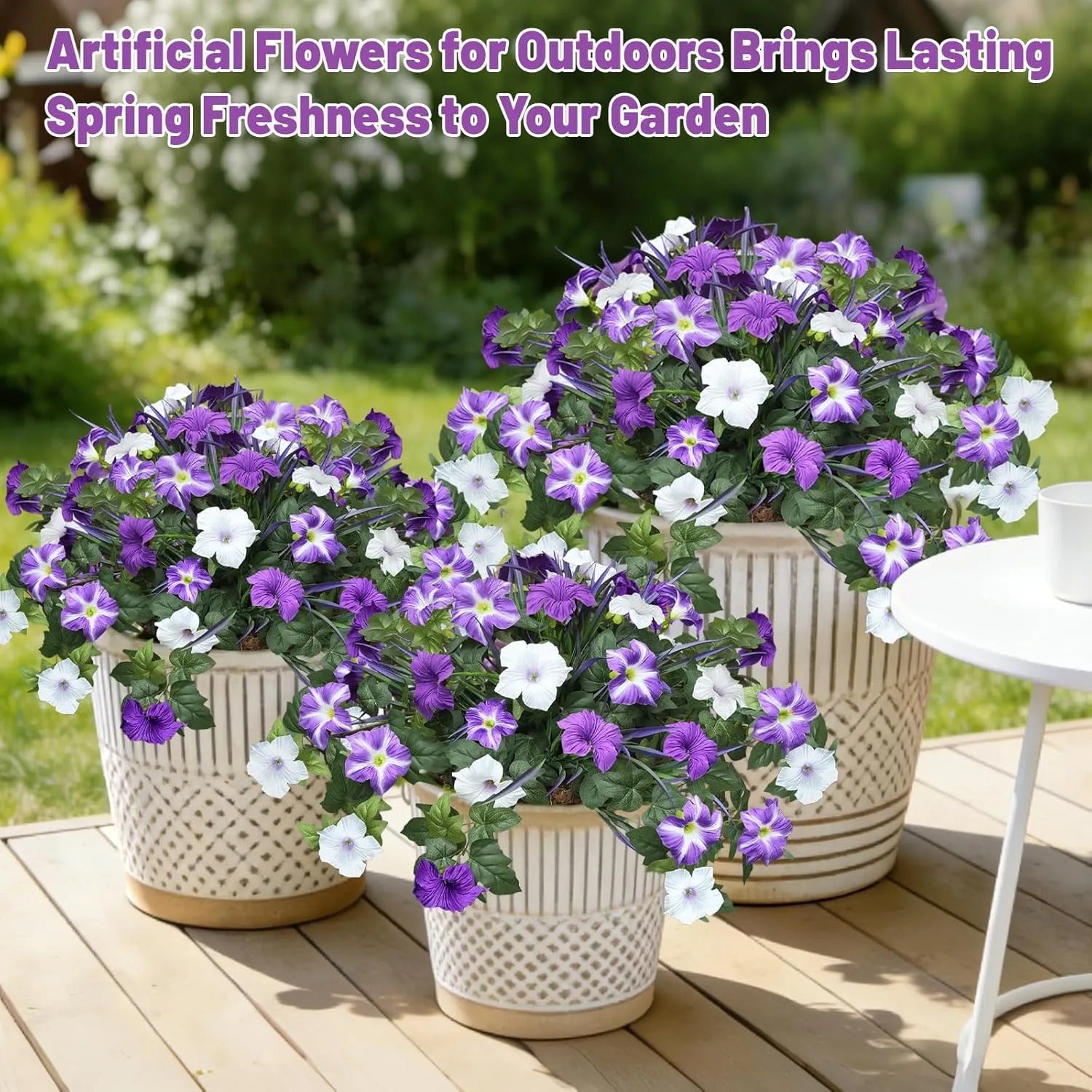 Last Day 70% OFF🔥 Fade-Proof, UV-Resistant Artificial Petunias – Vibrant, Colorfast Outdoor Flowers for Patio & Garden
