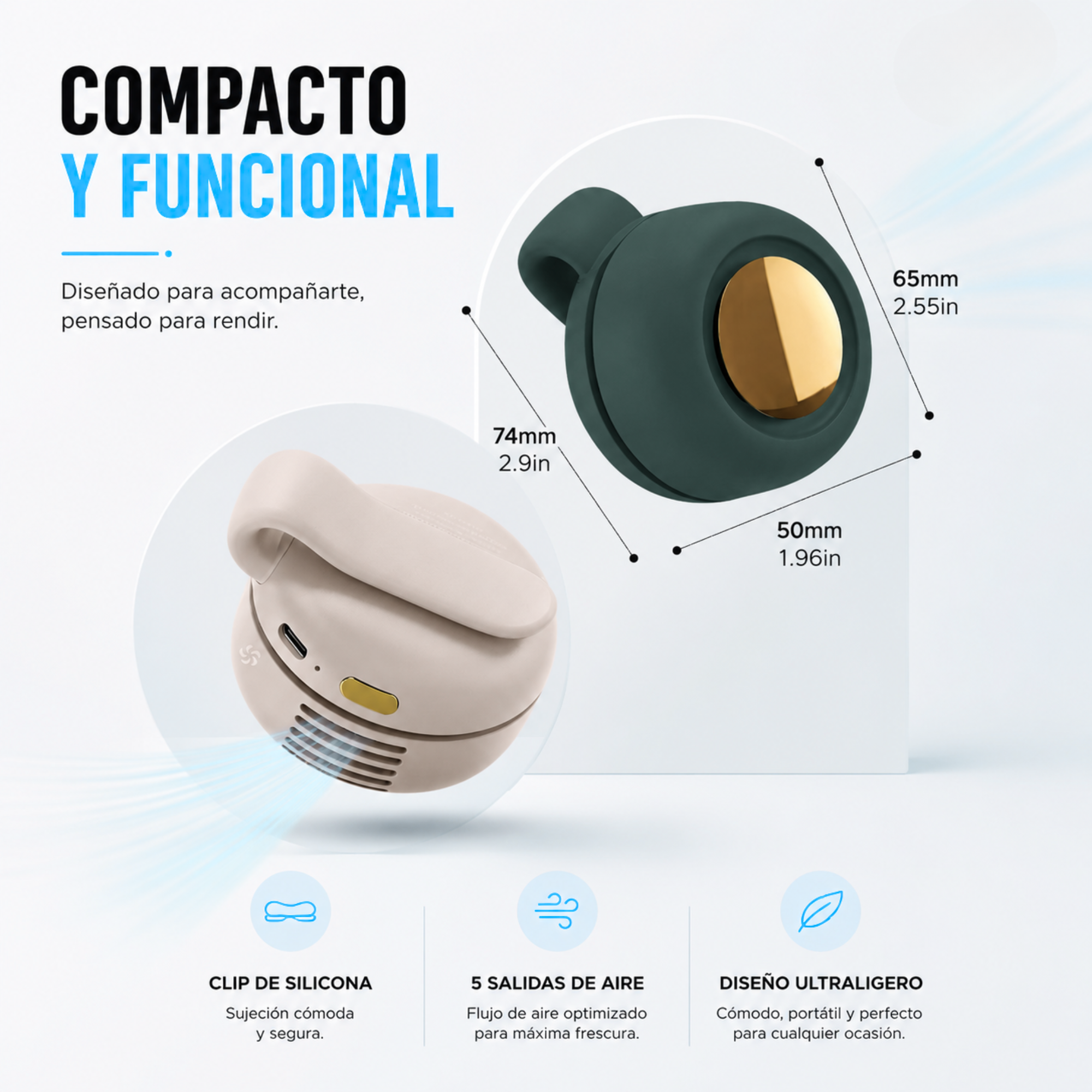 Mini Whirlwind Belt Fan – Powerful Portable Summer Cooling Fan