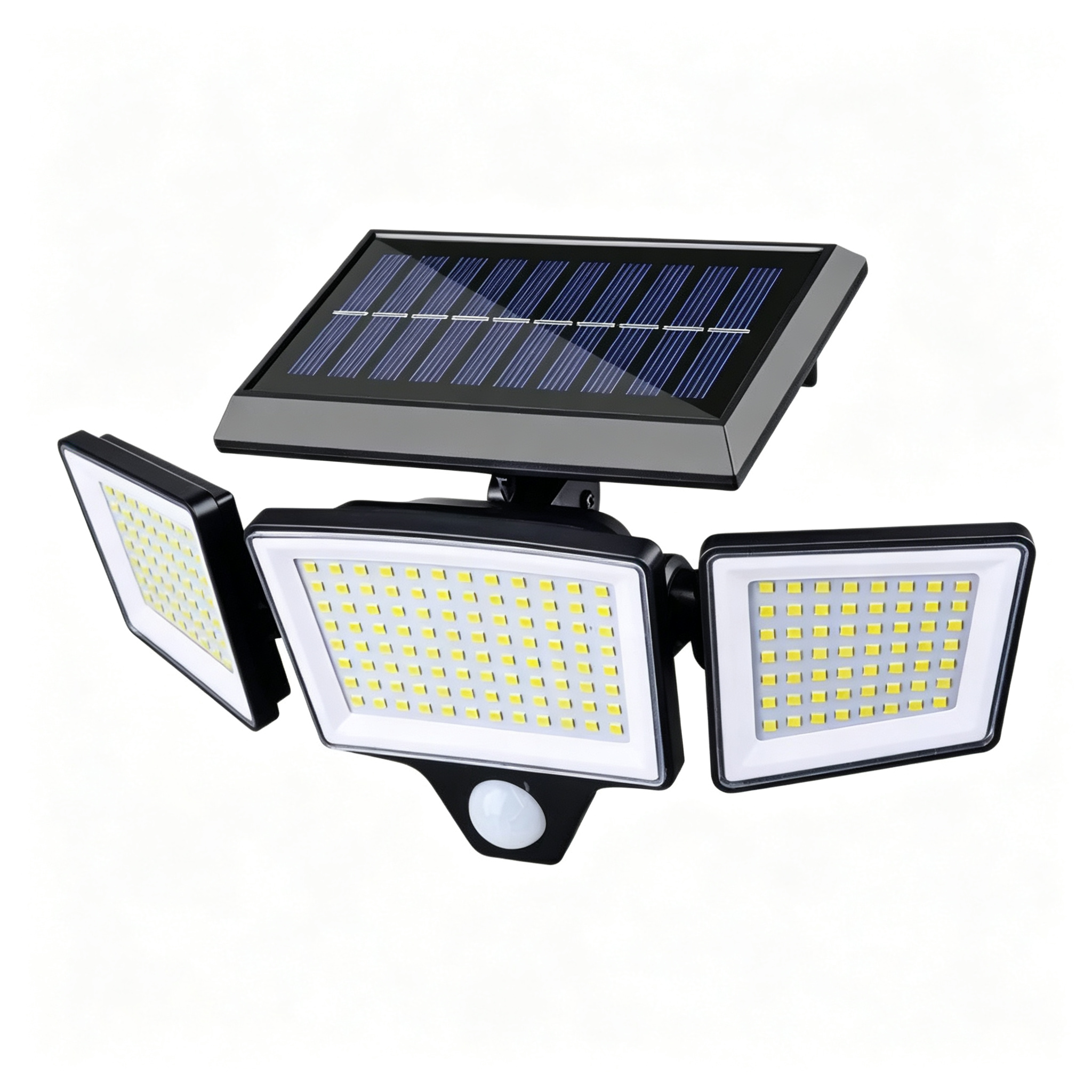 Solar Outdoor Security Spotlights, 2500LM 3-Head Dimmable Adjustable Wall Mount Lights with 3 Modes, IP65 Waterproof, for Garage, Festival Gift