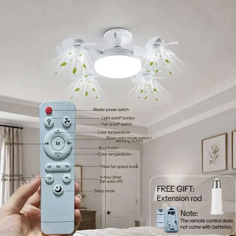 ✨ Foldable LED Ceiling Fan Light